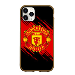 Чехол для iPhone 11 Pro Max матовый Манчестер Юнайтед FCMU Manchester united