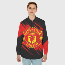 Мужская рубашка oversize 3D Манчестер Юнайтед FCMU Manchester united - фото 2