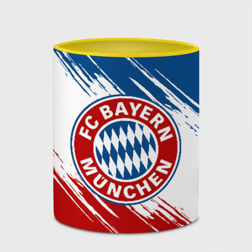 Кружка с полной запечаткой Bayern Munchen Байерн Мюнхен, цвет белый + желтый - фото 4