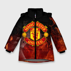 Зимняя куртка для девочек 3D Манчестер Юнайтед