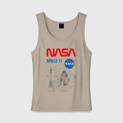 Женская майка хлопок Nasa Apollo 11 