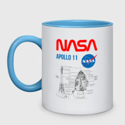 Кружка двухцветная Nasa Apollo 11 