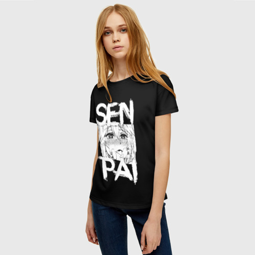 Женская футболка 3D Senpai, цвет 3D печать - фото 3