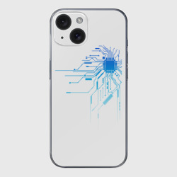 Чехол для iPhone 15 силиконовый с защитой камеры Ice IC