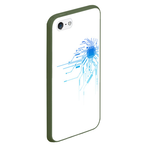 Чехол для iPhone 5/5S матовый Ice IC, цвет темно-зеленый - фото 3