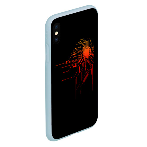 Чехол для iPhone XS Max матовый Fire IC, цвет голубой - фото 3