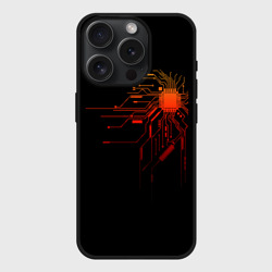Чехол силиконовый для Apple iPhone 15 Pro матовый Fire IC