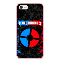 Чехол для iPhone 5/5S матовый Team fortress 2 red vs blue