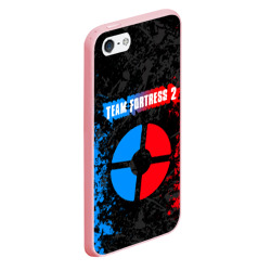 Чехол для iPhone 5/5S матовый Team fortress 2 red vs blue - фото 2