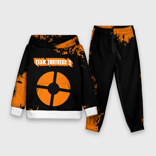 Детский костюм с толстовкой с принтом Team fortress 2, вид спереди #2