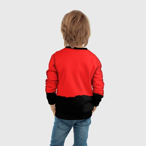 Детский свитшот 3D с принтом Team fortress 2 red team, вид сзади #2