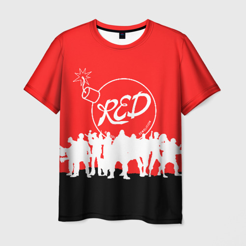 Мужская футболка с принтом Team fortress 2 red team, вид спереди №1