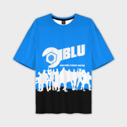 Мужская футболка oversize 3D Team fortress 2 blue team