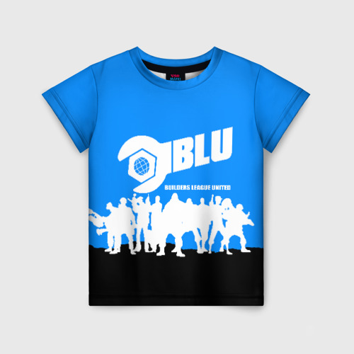 Детская футболка 3D Team fortress 2 blue team