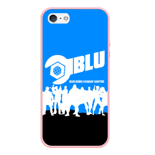 Чехол для iPhone 5/5S матовый Team fortress 2 blue team