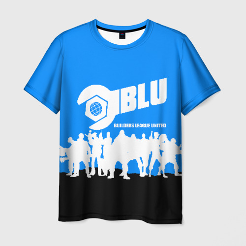 Мужская футболка с принтом Team fortress 2 blue team, вид спереди №1