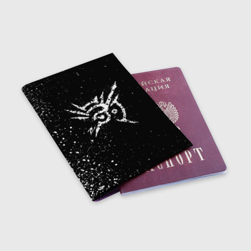 Обложка для паспорта матовая кожа Dishonored, цвет фиолетовый - фото 3