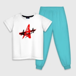 Детская пижама с белой футболкой Алиса