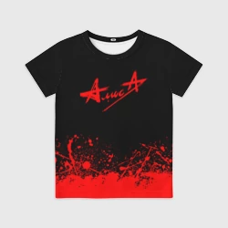 Детская футболка 3D Алиса на спине