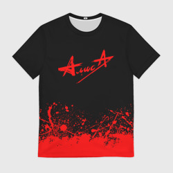 Мужская футболка 3D Алиса на спине