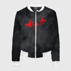 Женский бомбер 3D Алиса на спине