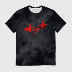 Мужская футболка 3D Алиса на спине