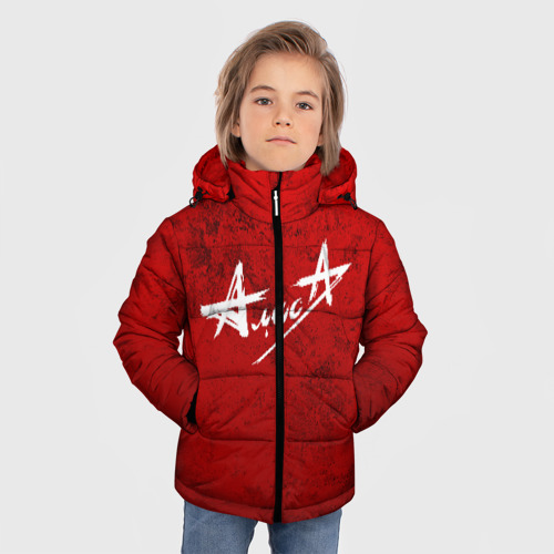 Зимняя куртка для мальчиков 3D Алиса, цвет черный - фото 3