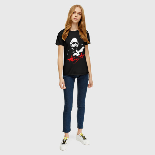 Женская футболка 3D с принтом АлисА, вид сбоку #3