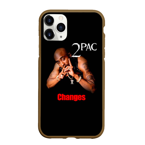 Чехол для iPhone 11 Pro Max матовый 2pac, цвет коричневый