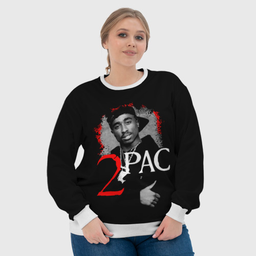 Женский свитшот 3D 2pac, цвет 3D печать - фото 6