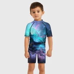 Детский купальный костюм 3D Фрактальный космос - фото 2