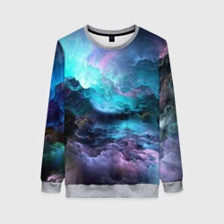 Женский свитшот 3D Фрактальный космос