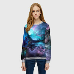 Женский свитшот 3D Фрактальный космос - фото 2