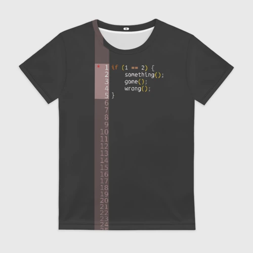 Женская футболка 3D If 1 == 2
