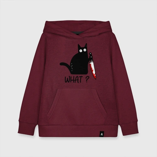 Детская толстовка хлопок What cat
