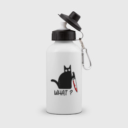 What cat – Бутылка спортивная с принтом купить со скидкой в -15%