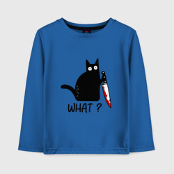 Детский лонгслив хлопок What cat