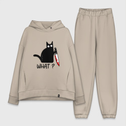 Женский костюм хлопок Oversize What cat