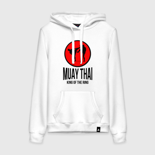 Женская толстовка хлопок Muay thai fighters, цвет белый
