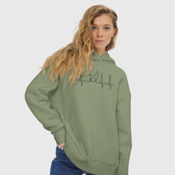 Женское худи Oversize хлопок Собака, пес, щенок - фото 2