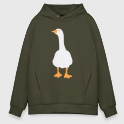Мужское светящееся худи Злой гусь