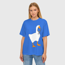 Женская футболка oversize 3D Untitled Goose Game - фото 2