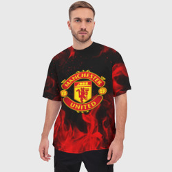 Мужская футболка oversize 3D Манчестер Юнайтед FCMU Manchester united - фото 2