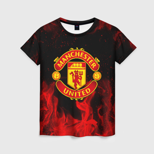 Женская футболка 3D Манчестер Юнайтед FCMU Manchester united, цвет 3D печать