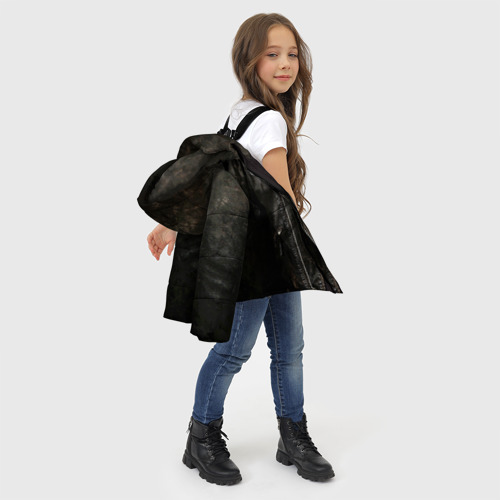 Зимняя куртка для девочек 3D Косуха терминатора, цвет светло-серый - фото 6