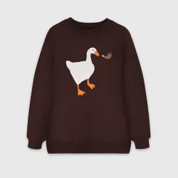 Женский свитшот oversize без начеса хлопок Untitled Goose