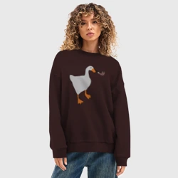 Женский свитшот oversize без начеса хлопок Untitled Goose - фото 2