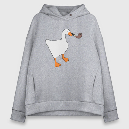 Женское худи Oversize хлопок Untitled Goose, цвет меланж