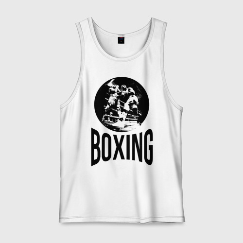 Мужская майка хлопок Boxing двухсторонняя, цвет белый