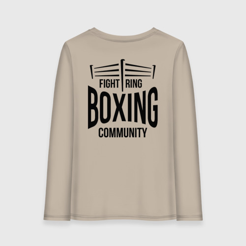 Женский лонгслив хлопок Boxing двухсторонняя, цвет миндальный - фото 2